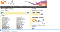 Desktop Screenshot of jatek.efile.hu